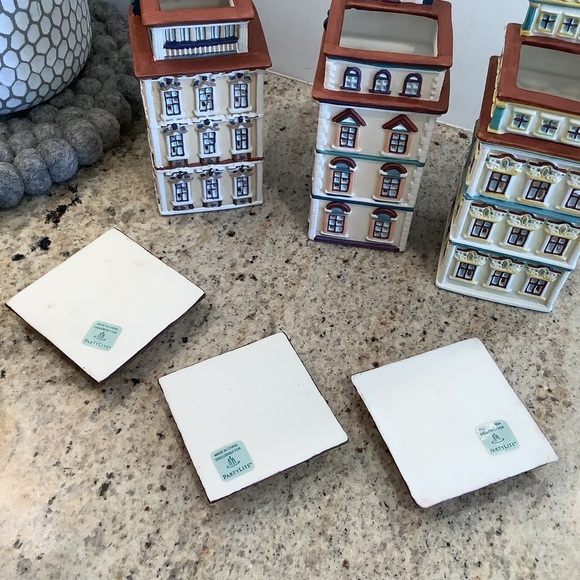 Set of 3 Partylite Tealight Candle Holder Cafe Vienna Prague Amsterdam - Picture 9 of 10